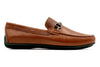 Bermuda Tumbled Glove Leather Horse Bit Loafers - Saddle Tan