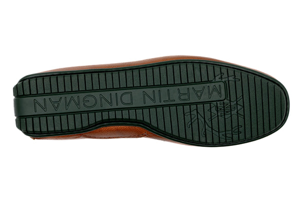 Bermuda Tumbled Glove Leather Horse Bit Loafers - Saddle Tan