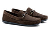 Bermuda Suede Horse Bit Loafers - Walnut