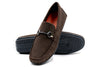 Bermuda Suede Horse Bit Loafers - Walnut