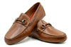 Monte Carlo Saddle Leather Horse Bit Driving Loafers - Cigar