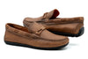 Bermuda Pebble Grain Braided Bit Loafers - Old Saddle