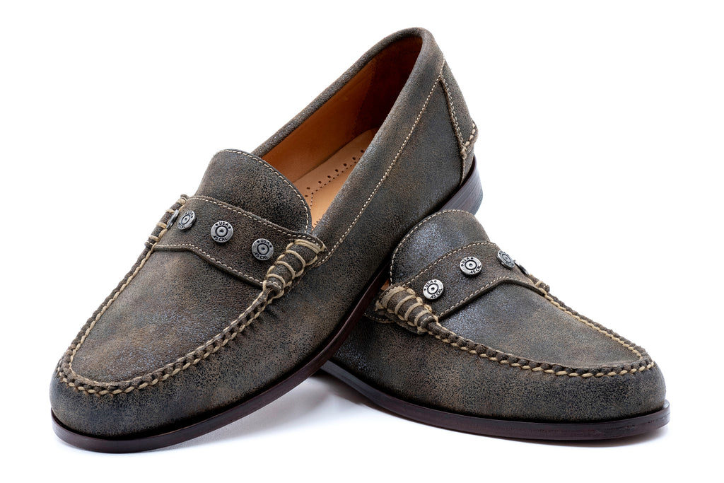 2nd Amendment Suede Penny Loafers - Camo