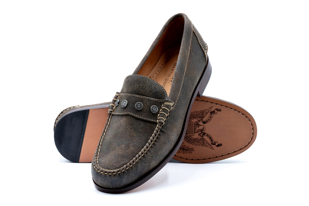 2nd Amendment Suede Penny Loafers - Camo