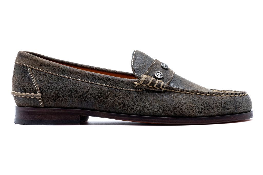 2nd Amendment Suede Penny Loafers - Camo