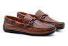 Bermuda Pebble Grain Braided Bit Loafers - Bourbon