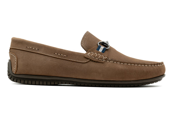 Bermuda Nubuck Horse Bit Loafers - Bark