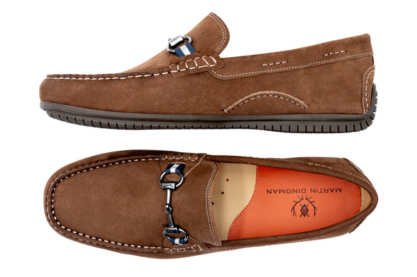 Bermuda Nubuck Horse Bit Loafers - Bark