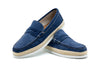 Watercolor Suede Penny Loafers - Blue Lagoon