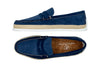 Watercolor Suede Penny Loafers - Blue Lagoon