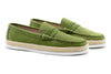 Watercolor Suede Penny Loafers - Avocado