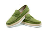 Watercolor Suede Penny Loafers - Avocado