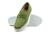Watercolor Suede Penny Loafers - Avocado