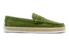 Watercolor Suede Penny Loafers - Avocado