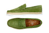Watercolor Suede Penny Loafers - Avocado