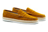 Watercolor Suede Penny Loafers - Sunflower