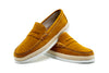 Watercolor Suede Penny Loafers - Sunflower