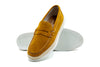 Watercolor Suede Penny Loafers - Sunflower