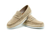 Watercolor Suede Penny Loafers - Sand