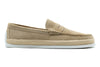 Watercolor Suede Penny Loafers - Sand