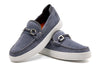 MD Signature Water Repellent Suede Horse Bit Loafers - Marine