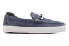 MD Signature Water Repellent Suede Horse Bit Loafers - Marine