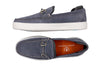 MD Signature Water Repellent Suede Horse Bit Loafers - Marine