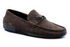 Jameson Water Repellent Suede Leather Antler Bit Loafers - Smoke