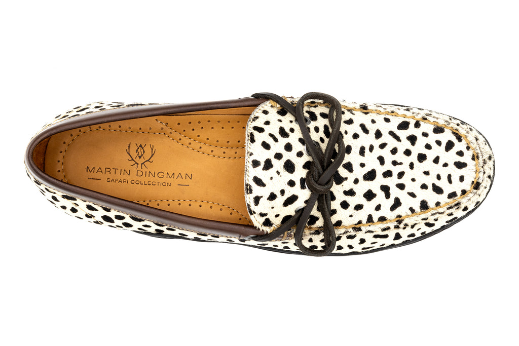 Bill "Hair On" Cheetah Print Leather Bow Tie Loafers - Camo