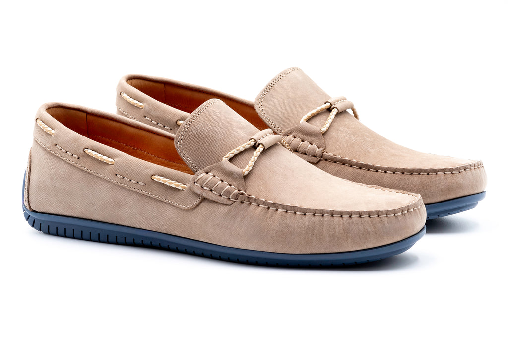 Bermuda Nubuck Braided Bit Loafers - Oyster