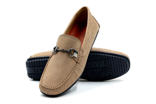 Bermuda Nubuck Horse Bit Loafers - Biscuit