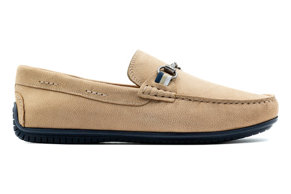 Bermuda Nubuck Horse Bit Loafers - Biscuit
