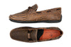 Bermuda Crocodile Grain Braided Bit Loafers - Burnt Pecan