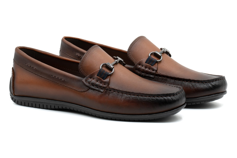Bermuda Saddle Leather Horse Bit Loafers - Whiskey