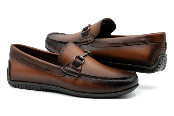 Bermuda Saddle Leather Horse Bit Loafers - Whiskey