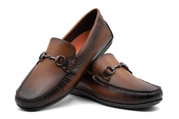 Bermuda Saddle Leather Horse Bit Loafers - Whiskey