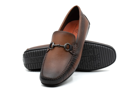 Bermuda Saddle Leather Horse Bit Loafers - Whiskey