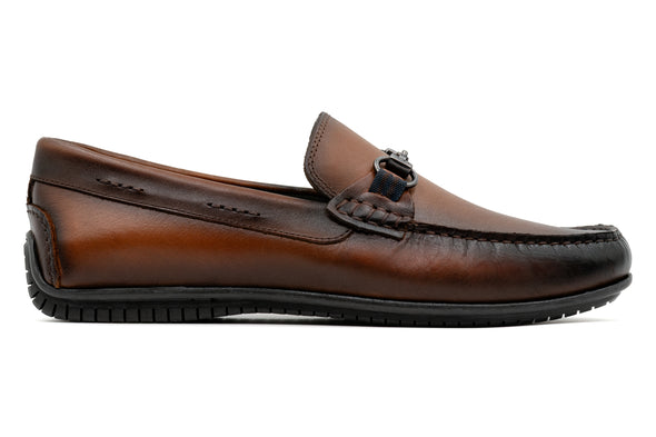 Bermuda Saddle Leather Horse Bit Loafers - Whiskey