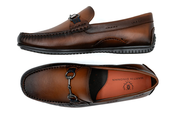 Bermuda Saddle Leather Horse Bit Loafers - Whiskey