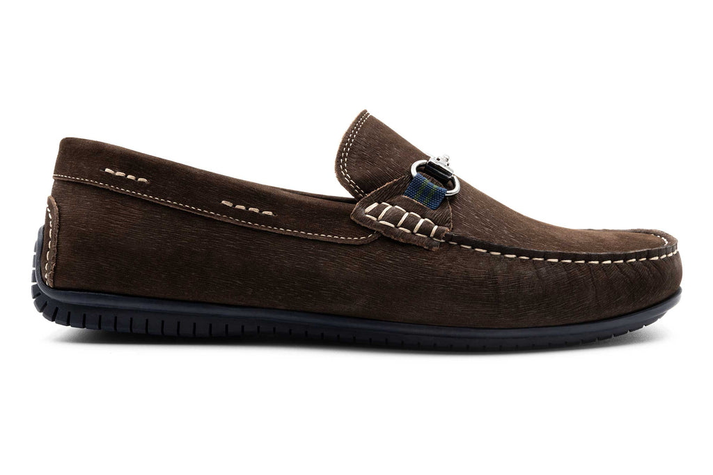 Bermuda Suede Horse Bit Loafers - Cafe