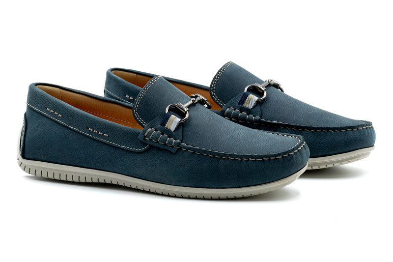 Bermuda Nubuck Leather Horse Bit Loafer - Ocean