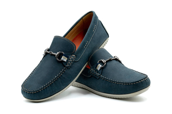 Bermuda Nubuck Leather Horse Bit Loafer - Ocean