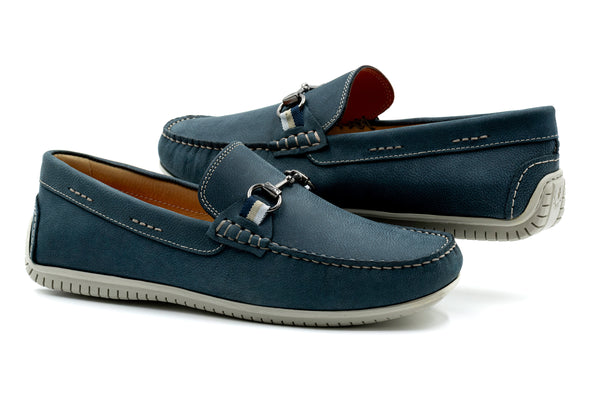 Bermuda Nubuck Leather Horse Bit Loafer - Ocean
