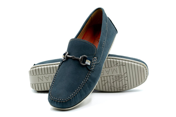 Bermuda Nubuck Leather Horse Bit Loafer - Ocean