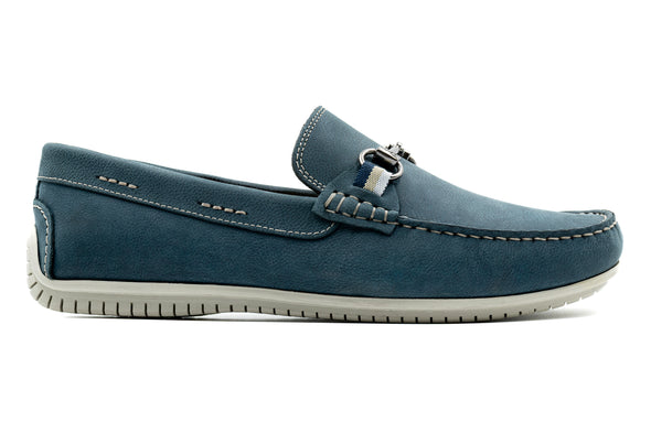 Bermuda Nubuck Leather Horse Bit Loafer - Ocean