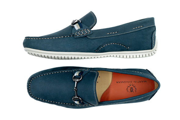 Bermuda Nubuck Leather Horse Bit Loafer - Ocean