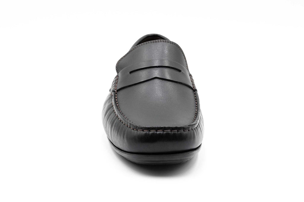 Bermuda Saddle Leather Penny Loafers - Black