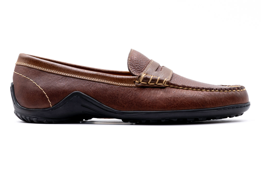 Bill Royal Bullhide Penny Loafers - Chestnut | Martin Dingman