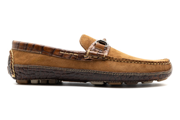 Monte Carlo Suede Horse Bit Loafers - French Roast