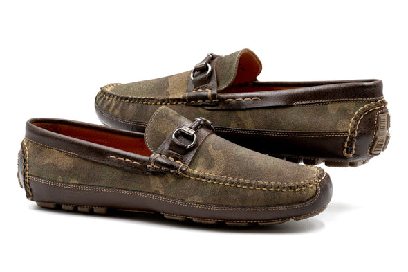 Monte Carlo Suede Horse Bit Loafer - Camo